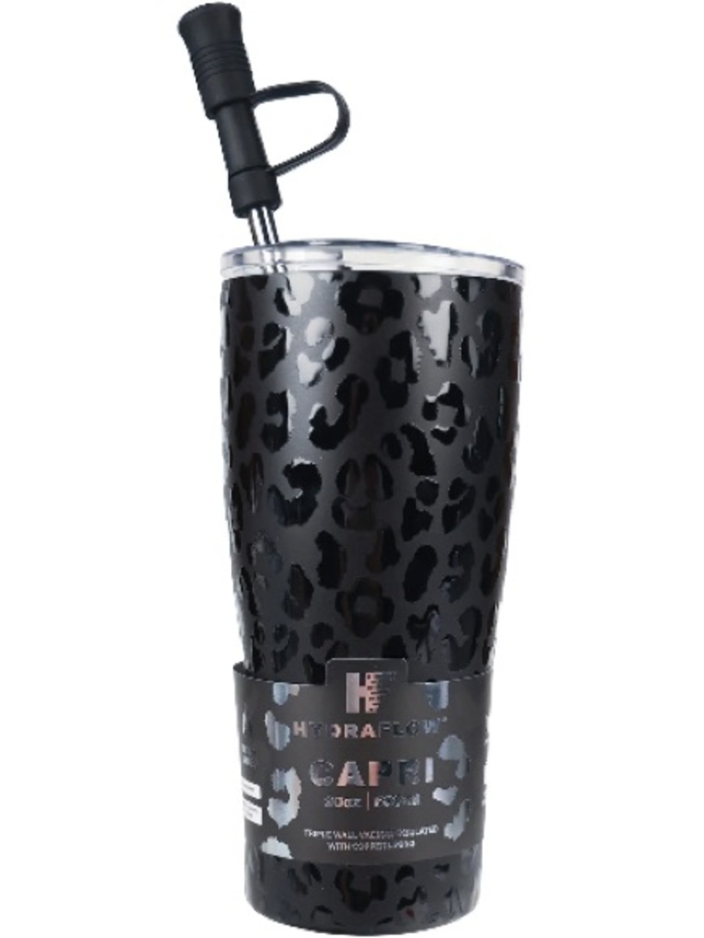 🔥 Hydraflow 20oz Capri Insulated Tumbler - Cheetah Black 🔥